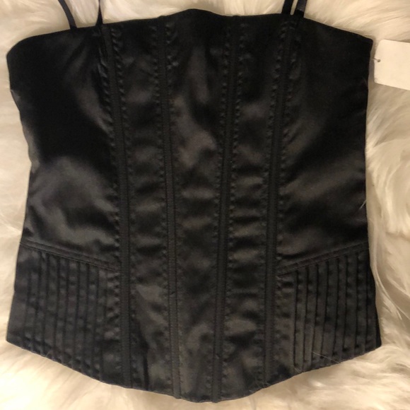 Nwt bustier lace up h&m black corset top pin up 4 - Picture 2 of 6